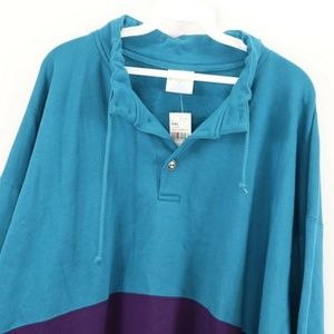 Cheetah | Sweaters | New Vintage Color Block Henley Sweater Teal 2xl ...